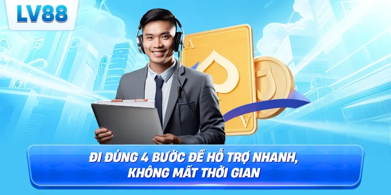Đi đúng 4 bước để hỗ trợ nhanh, không mất thời gian