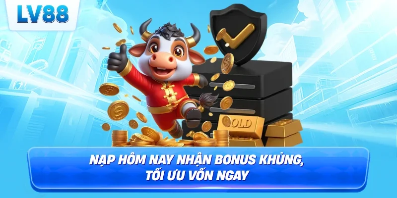 Nạp hôm nay nhận bonus khủng, tối ưu vốn ngay